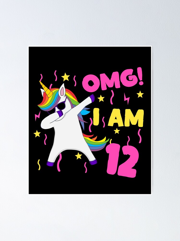 12 Year Old Gifts Girls Teens Dabbing Unicorn 12th Birthday Art