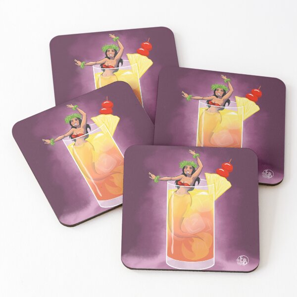 Item preview, Mixed Drink Mermaids: Mai Tai designed and sold by EmilyBarksdale.
