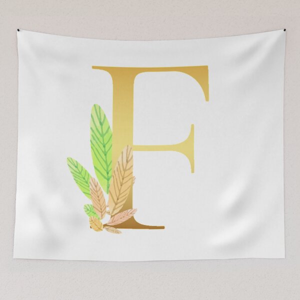 Item preview, Floral Gold Monogram F - Letter Art designed and sold by MysticMagpie.
