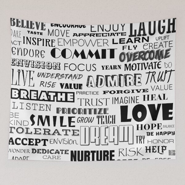 Item preview, Inspiring Positive Words Typography designed and sold by anabear-art.