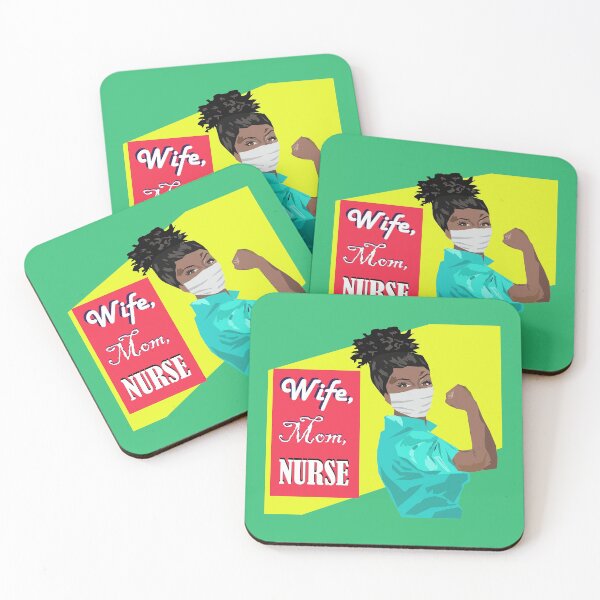Item preview, Wife, Mom, Nurse Gift for Black Nurse Superhero designed and sold by Michelle Sarah.