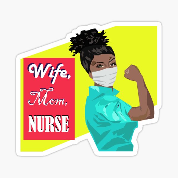 Rosie the riveter nurse pandemic sticker – Big Moods