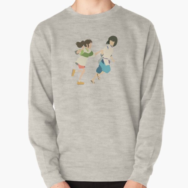 「Spirited Away」Chihiro and Haku Minimal Sticker Pullover Sweatshirt