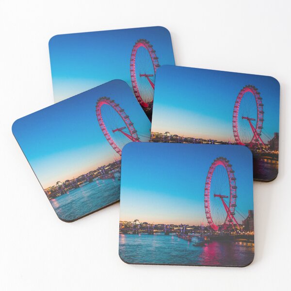 Item preview, London Eye at Night | Europe UK City Urban Nightscape Sunset Photography designed and sold by Jessica Liang Photography.