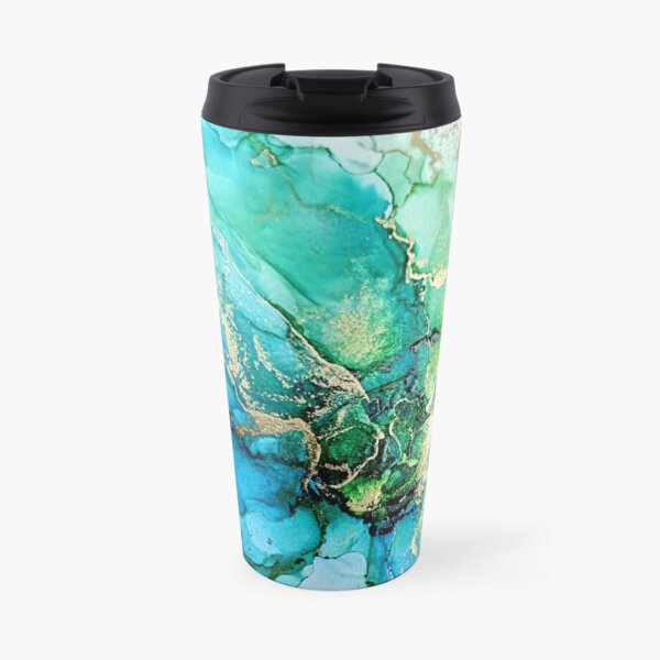 Liquid blue Thermobecher