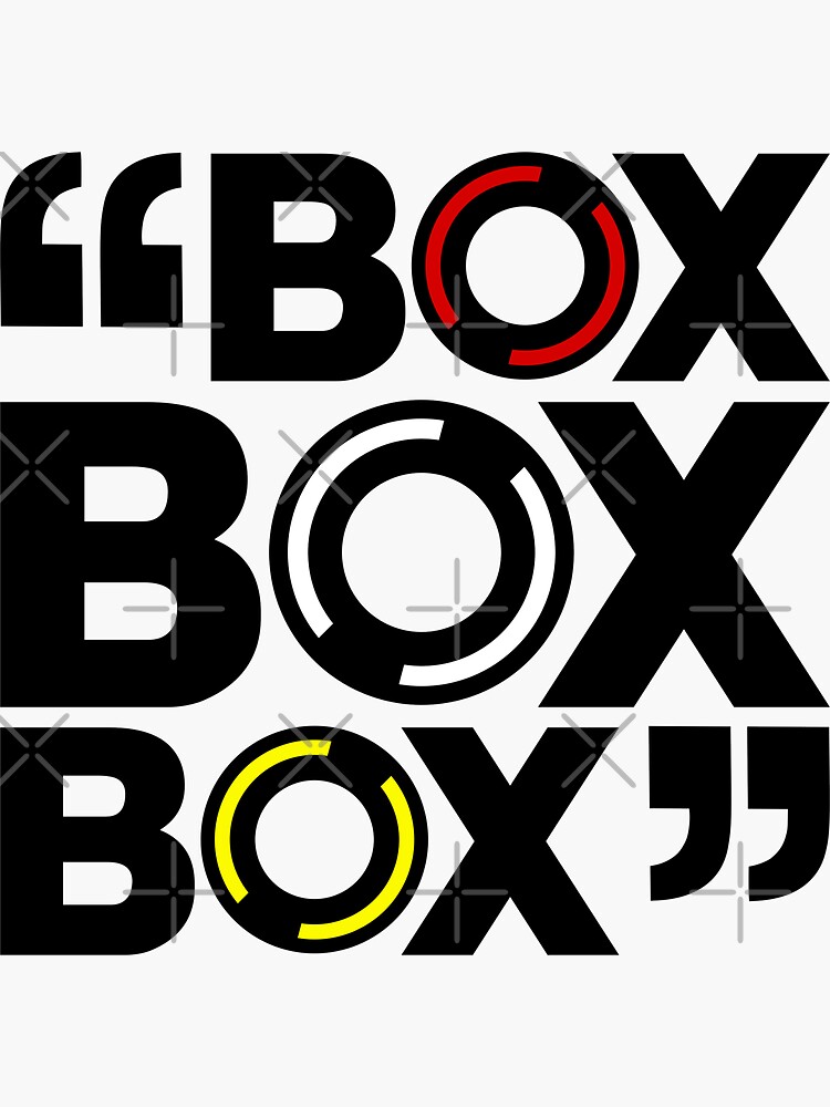 Box Box Box F1 Tyre Compound Design Sticker for Sale by David