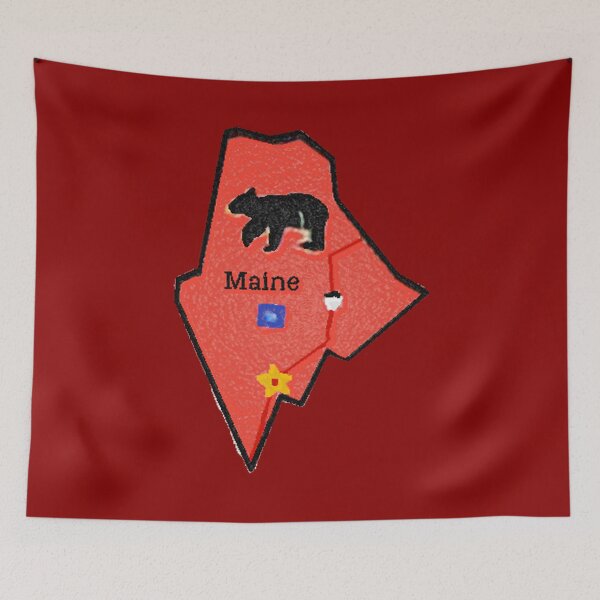 Item preview, Maine Tourist Map designed and sold by Havocgirl.
