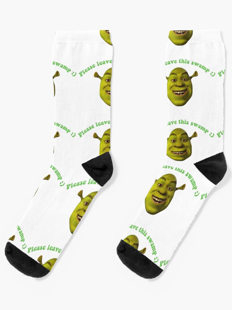 Shrek Meme Face Crew Socks