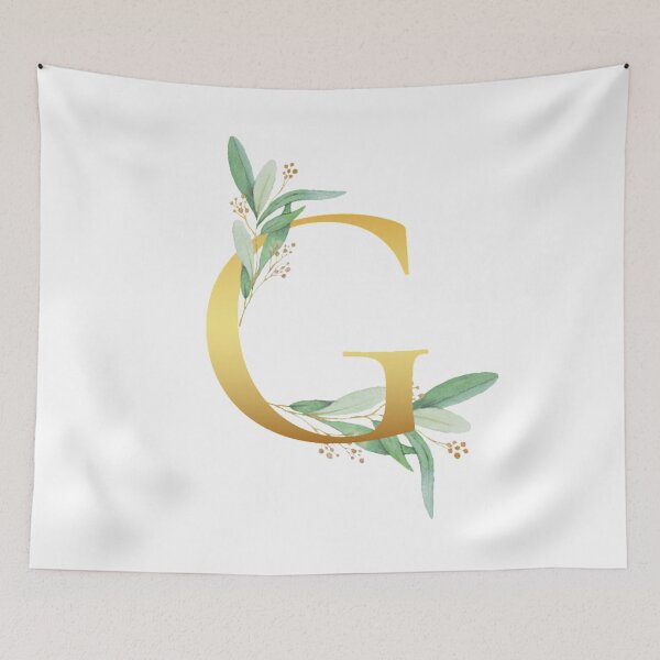 Item preview, Floral Gold Monogram G - Letter Art  designed and sold by MysticMagpie.