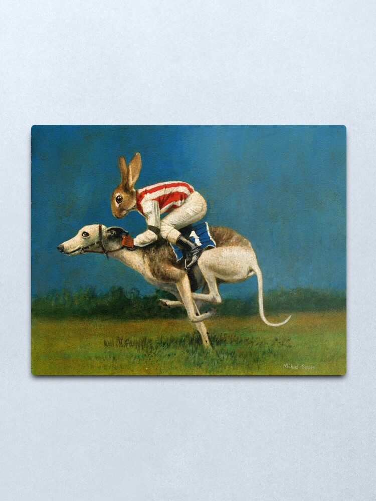 Alternate view of Whippet Racer Metal Print