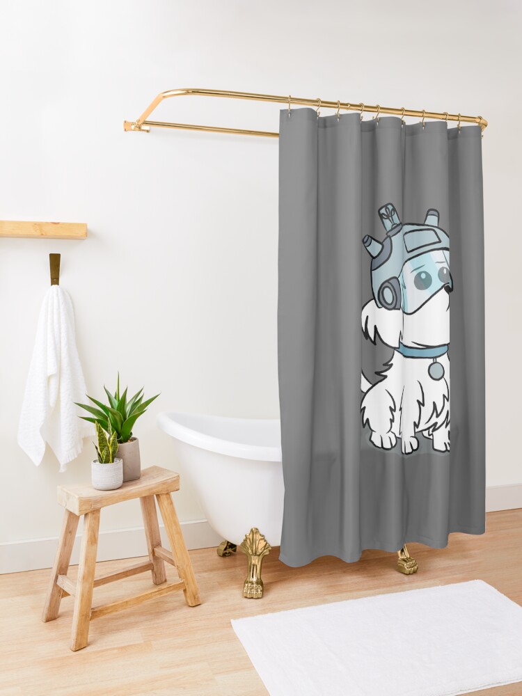 Alternate view of Snuffles | Rick and Morty Shower Curtain