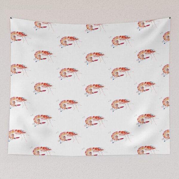 Item preview, Shrimp/Prawn watercolor designed and sold by Nataline Pomar.