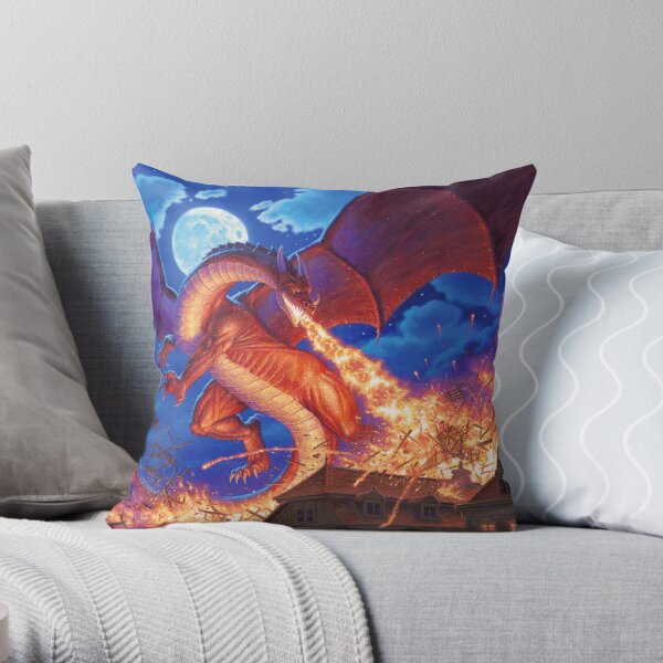 The Devil's Fire - Art by Greg Hildebrandt Throw Pillow