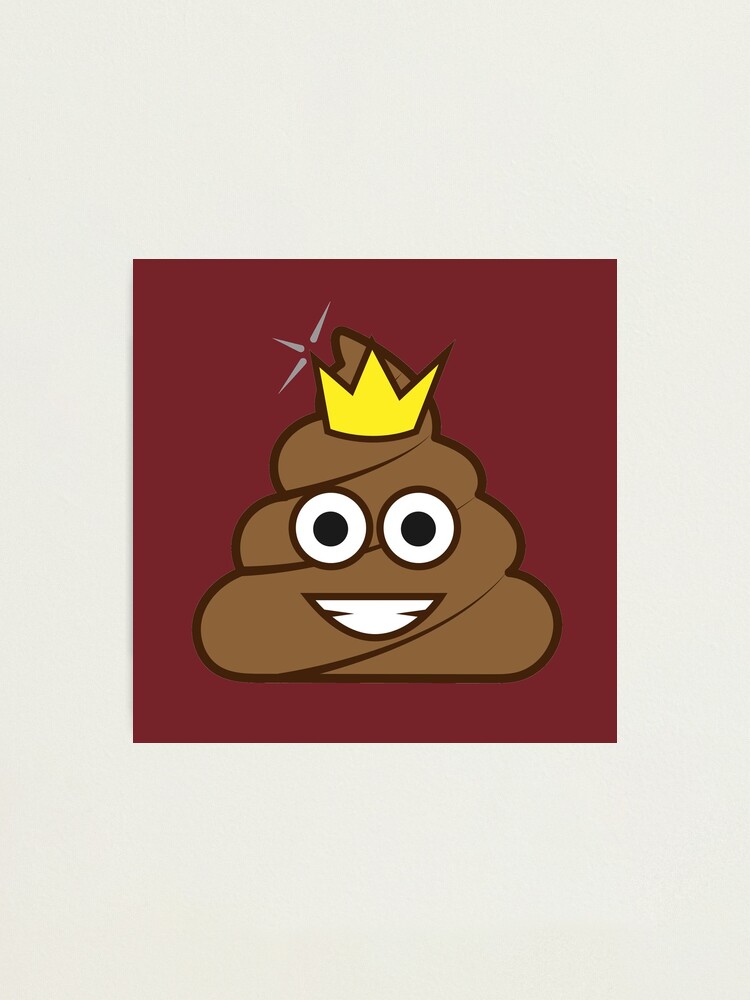 Poop Emoji Crown Photographic Print By Jvshop Redbubble