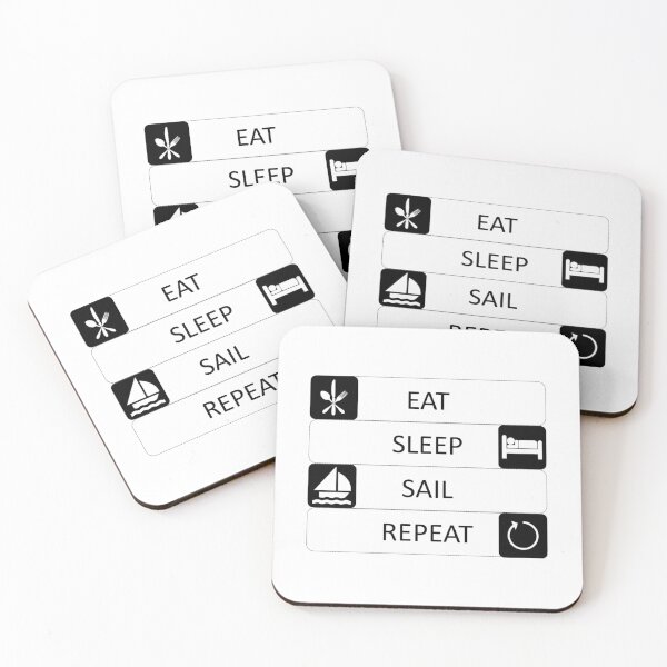 Item preview, Eat Sleep Sail Repeat - Sailing - Sailor - Sports - Hobby designed and sold by AndiHK.