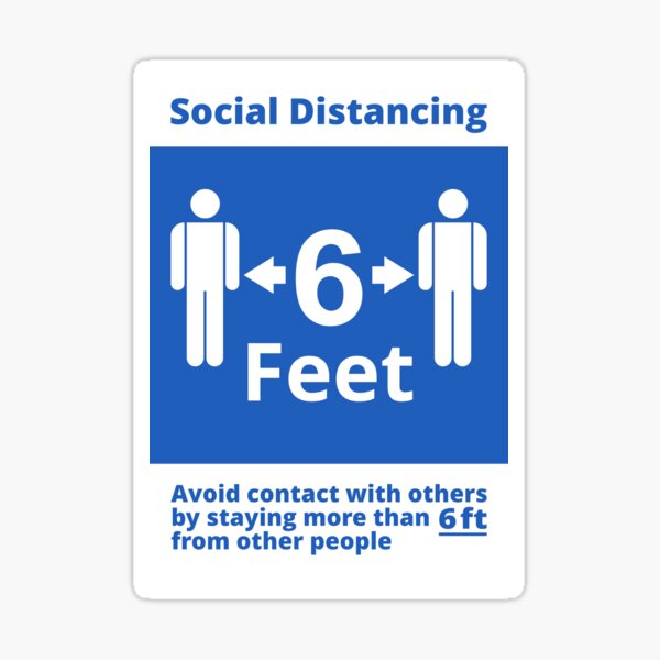 Item preview, Social distancing sign. Avoid contact with others by staying more than 6 feet from other people. designed and sold by SocialShop.