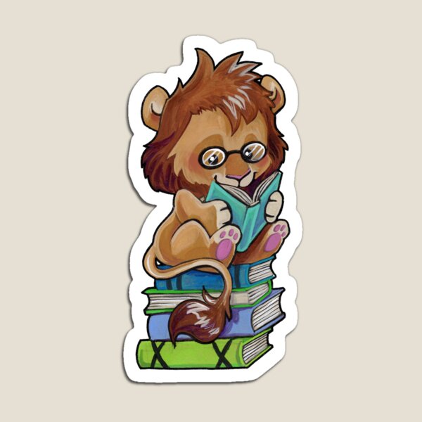 Item preview, Reading lion designed and sold by ArtOfBianca.