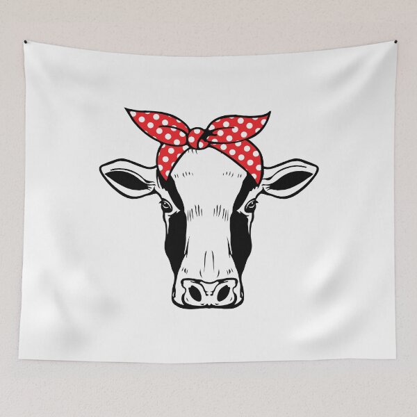 Item preview, Cow with red bandana designed and sold by PepaAnaRB.