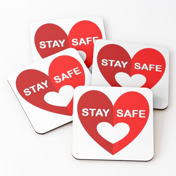 Item preview, Stay safe red heart designed and sold by powerpointer.