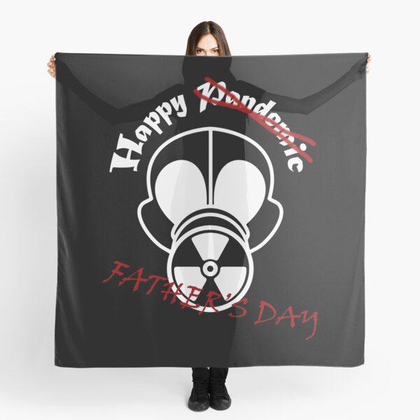 Gas Mask Fathers Day White Scarf
