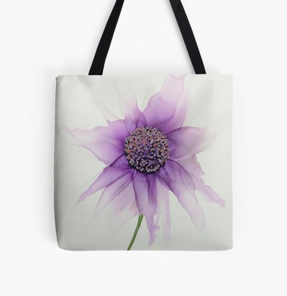 Ink flower Allover-Print Tote Bag
