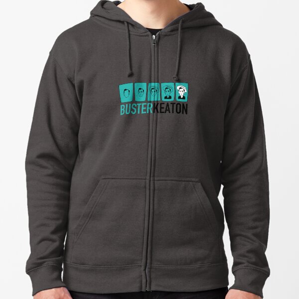 Buster Keaton steps Zipped Hoodie