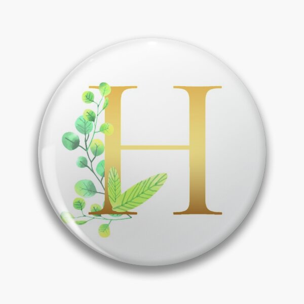 Item preview, Floral Gold Monogram H - Letter Art designed and sold by MysticMagpie.