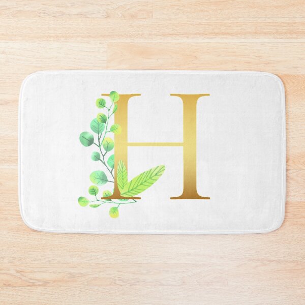 Item preview, Floral Gold Monogram H - Letter Art designed and sold by MysticMagpie.