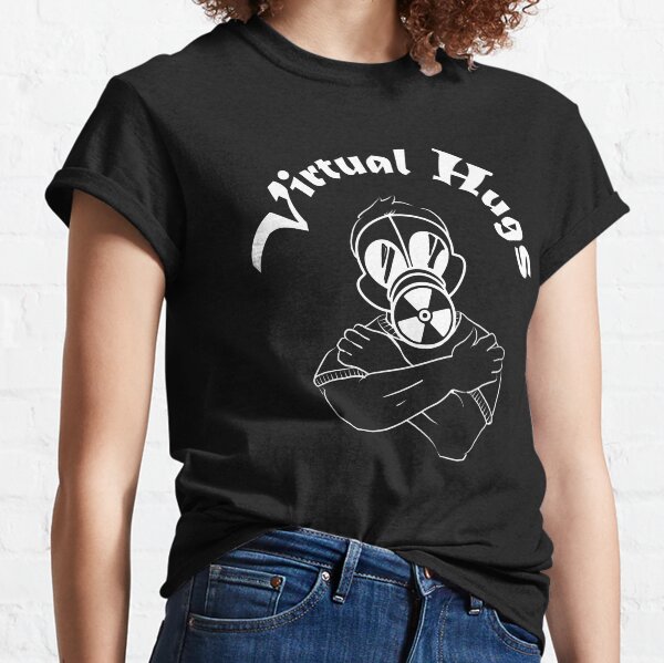 Gas Mask Guy Virtual Hug White Classic T-Shirt