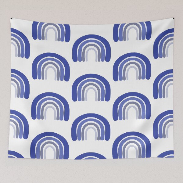 Item preview, Monochrome Blue Rainbow designed and sold by martileanne.
