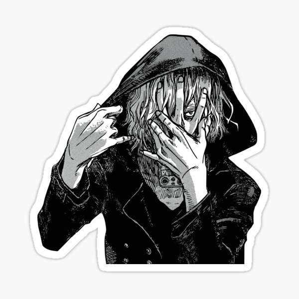 pose de shigaraki Pegatina