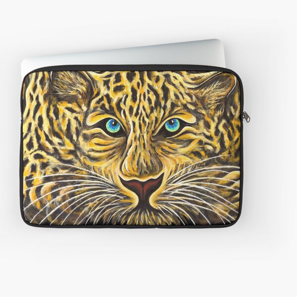 Leopard - Shee Endangered Retro Animals Laptop Sleeve