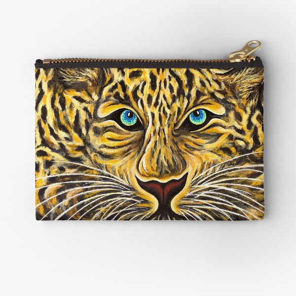 Leopard - Shee Endangered Retro Animals Zipper Pouch