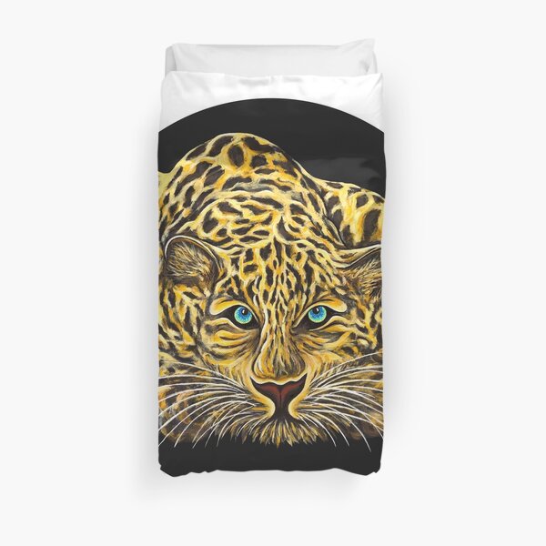 Leopard - Shee Endangered Retro Animals Duvet Cover