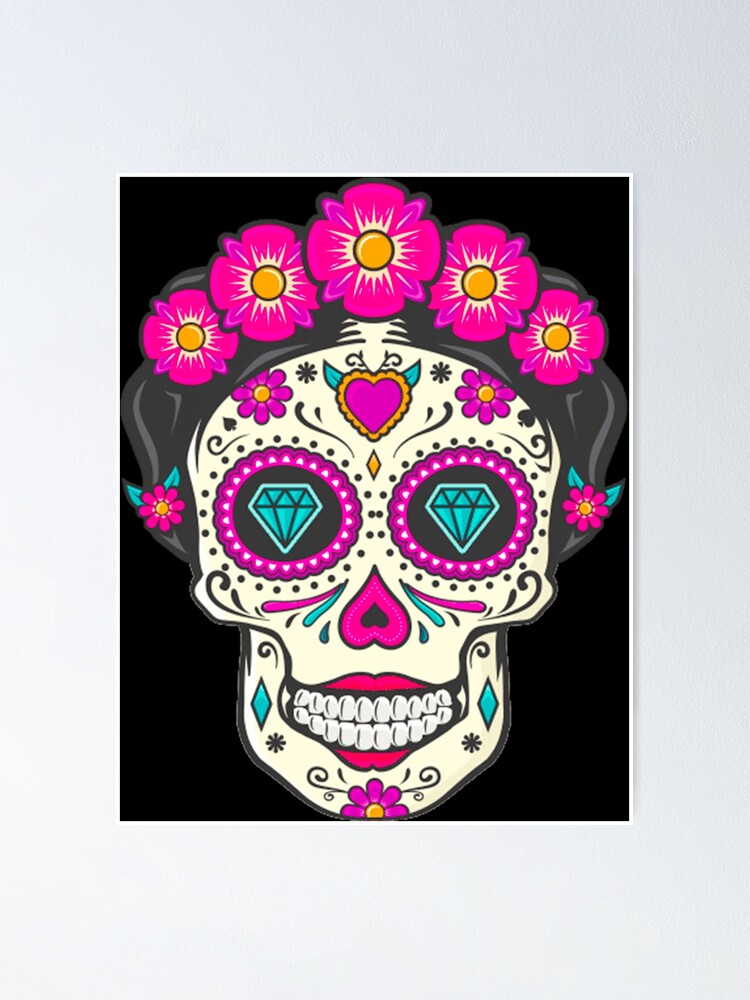 "Female Sugar Skull" Poster for Sale by ryaneliz91 | Redbubble