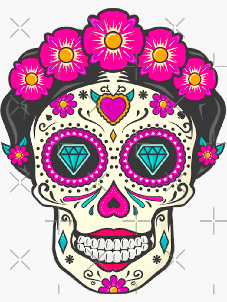 Apple Iphone 7 / 8 Plus Skins Decal Wrap Sugar Skull Girl Dia De Los