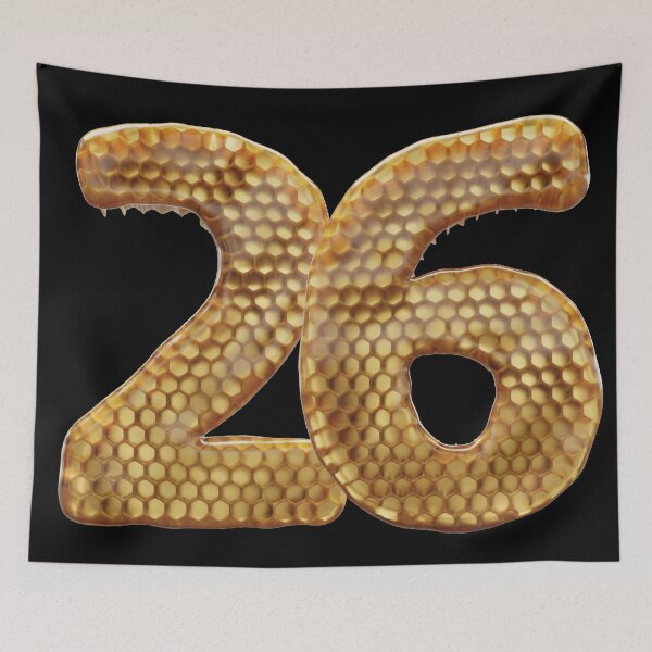 Item preview, 26 Number 3d Honey Numbers Font designed and sold by HelloFromAja.