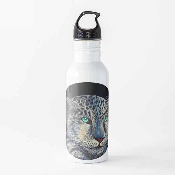 Snow Leopard - Shee Endangered Retro Animals Water Bottle