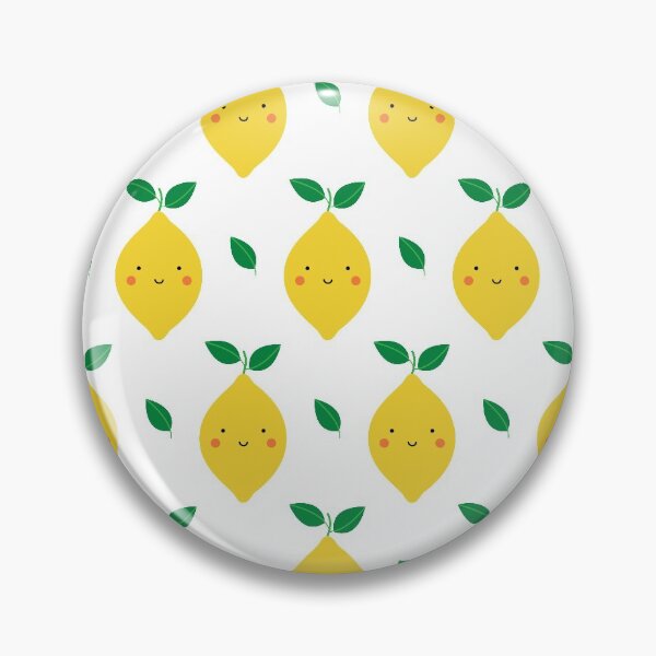 Item preview, Cute Kawaii Lemon Pattern (white) designed and sold by Design Minds Boutique.