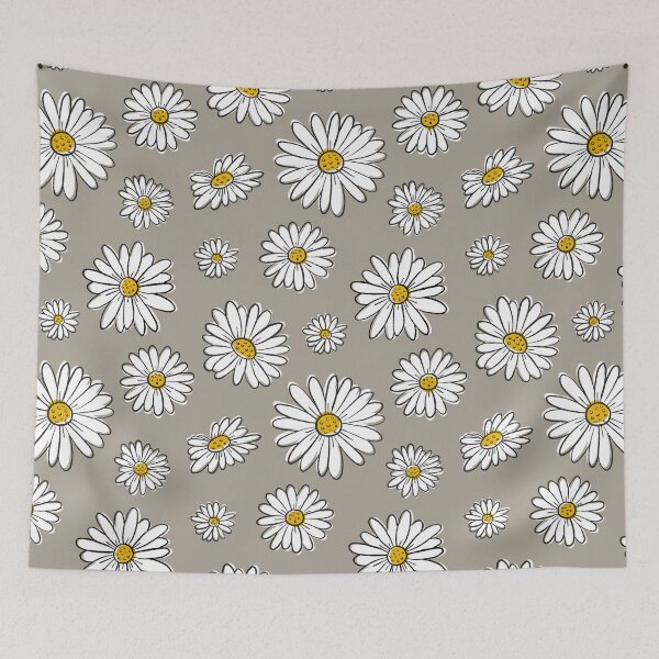 Item preview, Daisies on Gray designed and sold by latheandquill.
