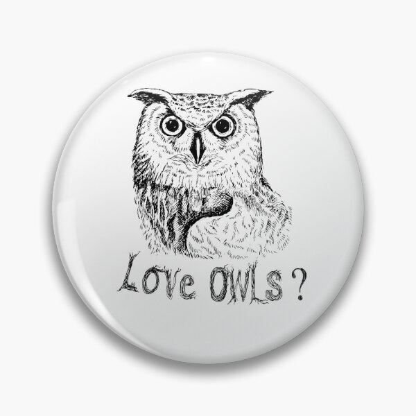 Item preview, Cute Owl Print Wise Night Bird Great Horned Owl Pen Drawing designed and sold by FunnySunny T-Shirts.