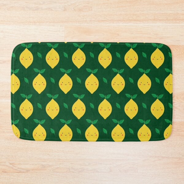 Item preview, Cute Kawaii Lemon Pattern (green) designed and sold by Design Minds Boutique.