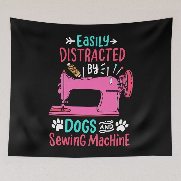 Item preview, Dog Sewing Machines Funny Quilting Sewer Pet Paw designed and sold by 4tomic.