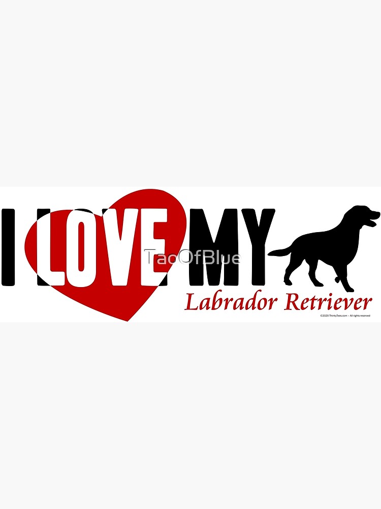 I Love My Labrador Retriever by TaoOfBlue