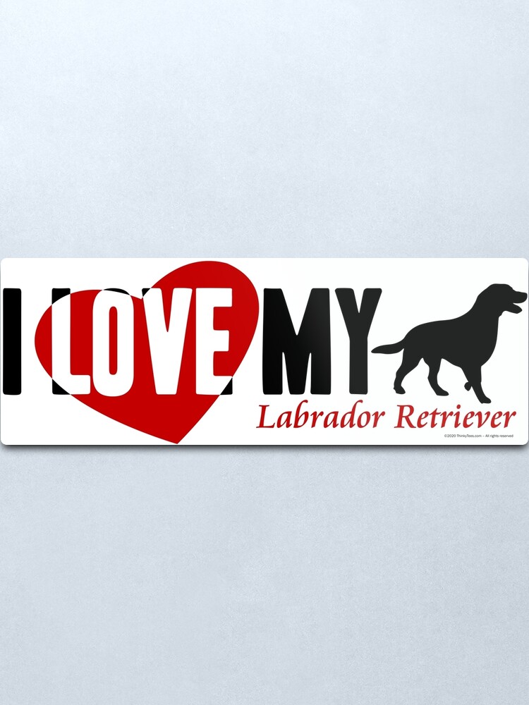 Alternate view of I Love My Labrador Retriever Metal Print
