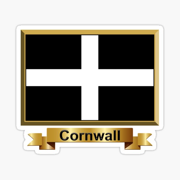"Cornish Flag Gifts, Stickers and Products (N)" Sticker by mpodger
