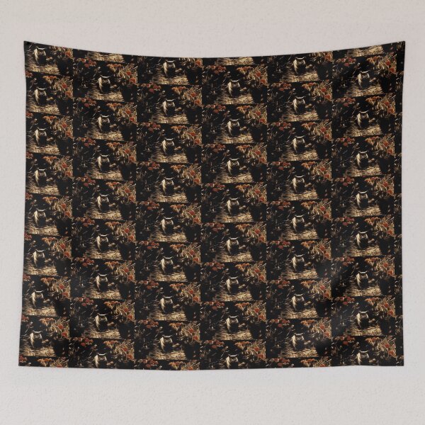 Item preview, Black cat in a field with poppies designed and sold by Tati.Hot.
