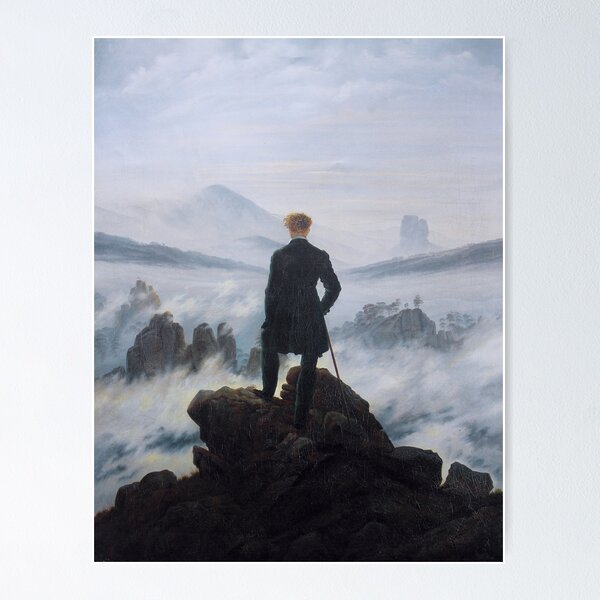Item preview, Friedrichs „Wanderer über dem Nebelmeer“ designed and sold by laurens-doodles.