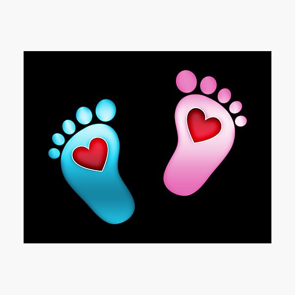 Impression Photo Bebe Baby Boy Garcon Empreinte Pieds Pied Coeur Par Boom Art Redbubble