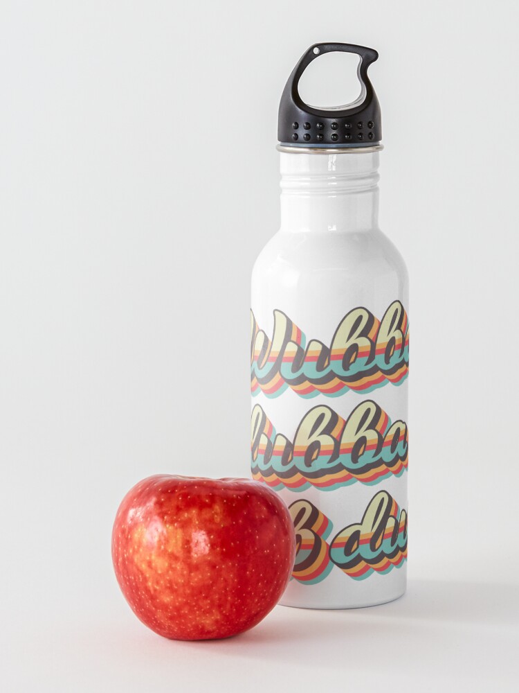 Alternate view of Wubba lubba dub dub - 70's Retro Style Water Bottle
